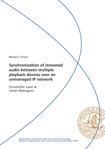 Synchronization of streamed audio between multiple playback
