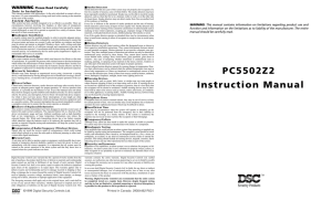 PC5502Z2 Instruction Manual