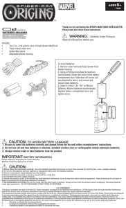 Spiderman Origins Sonic Web Blaster Instructions