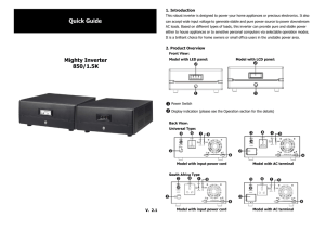 Mighty Inverter 850/1.5K Quick Guide