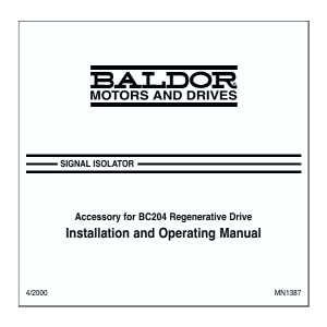 Baldor SIMG Instruction Manual