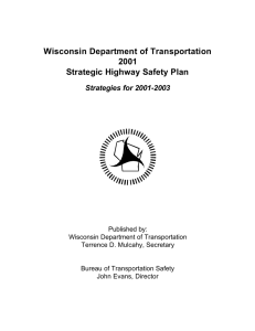 Wisconsin Department of Transportation 2001 Strategic