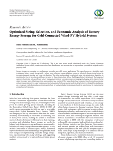 Optimized Sizing, Selection, and Economic Analysis of Battery