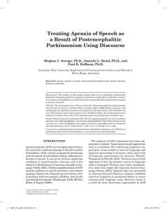 Apraxia of Speech Paper
