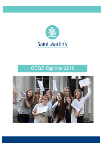GCSE Options 2016