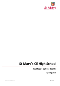 Key Stage 4 Options Booklet 2015/16