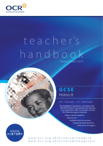 GCSE TEACHERS HANDBOOK