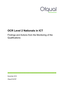 OCR Level 2 Nationals in ICT