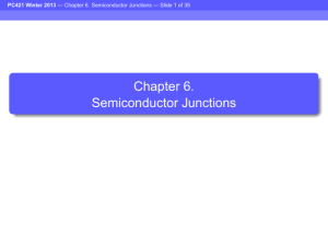 Chapter 6. Semiconductor Junctions