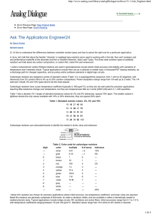 Analog Devices: Analog Dialogue: Ask The Applications Engineer