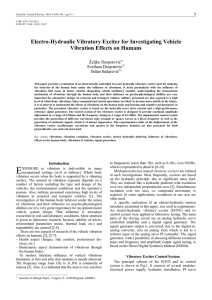 Electro-Hydraulic Vibratory Exciter for Investigating Vehicle Vibration