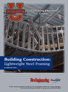 Building Construction: Lightweight Steel Framing