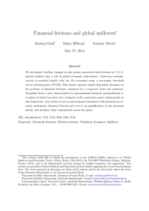 Financial frictions and global spilloversThe authors would like to
