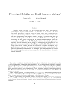 Price-Linked Subsidies and Health Insurance MarkupsThe authors