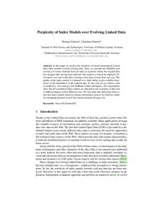 Perplexity of Index Models over Evolving Linked