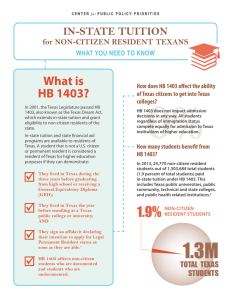 Texas Dream Act fact sheet - Center for Public Policy Priorities
