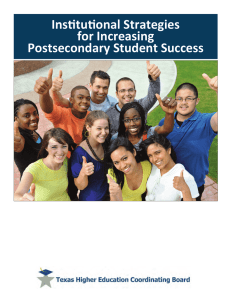Institutional Strategies for Postsecondary Student Success