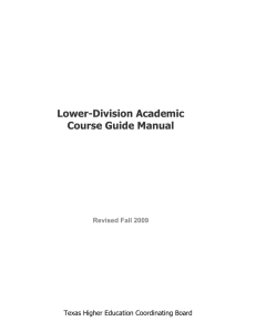 Lower-Division Academic Course Guide Manual