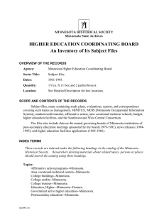 HIGHER EDUCATION COORDINATING BOARD