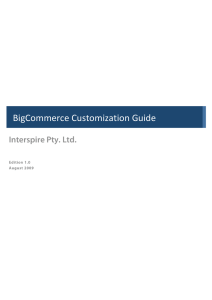 BigCommerce Customization Guide