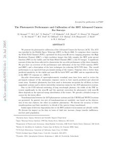 The Photometric Performance and Calibration of the HST Advanced