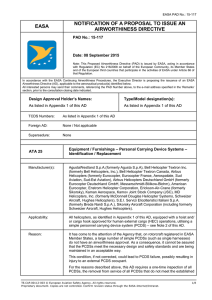 EASA Form 110 - AD Template - International Commission for