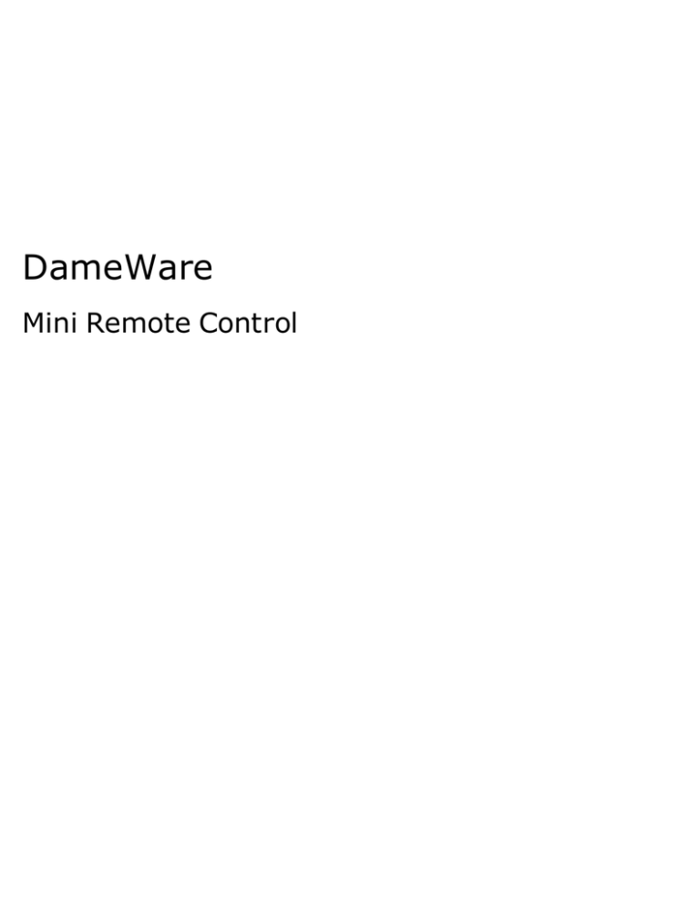 what is dameware mini remote control server used for