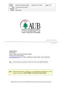 IT Document Control Policy - American University of Beirut