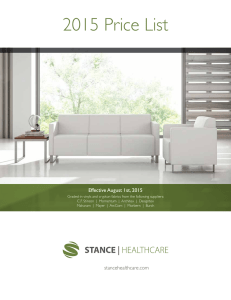 2015 Price List - Stance Healthcare