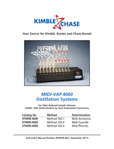 Midi-Vap 4000 Distillation Systems