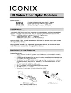 HD Video Fiber Optic Modules