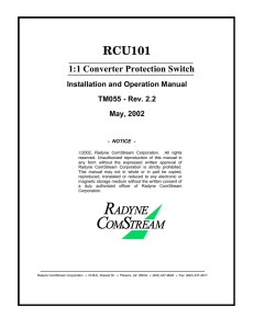 RCU101 - Comtech EF Data