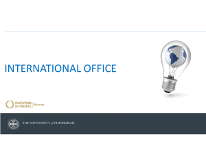 international office - University of Edinburgh