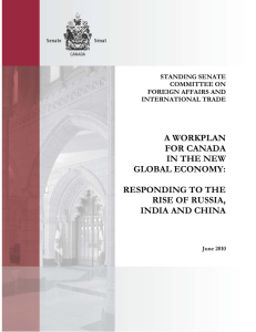 a workplan for canada in the new global economy: responding to the