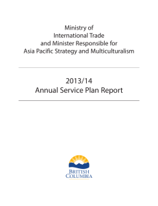 Ministry of International Trade Annual Report 2013/14