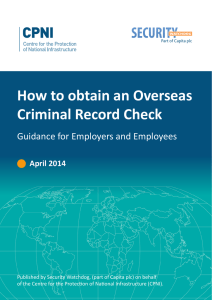 How to obtain an Overseas Criminal Record Check