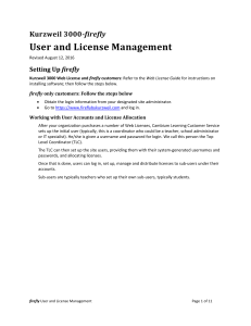 User and License Management - Kurzweil Educational Systems
