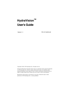 HydraVision User`s Guide