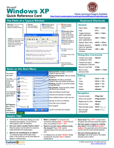 CustomGuide Quick Reference - South Windsor Public Schools