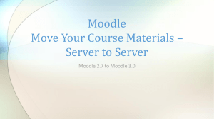 Moodle Move Your Course Materials – Server to Server