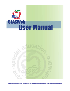 SEASWeb IEP System Manuals - Chama Valley Independent