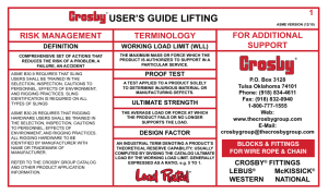 Crosby`s User`s Guide Lifting