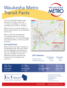 Waukesha Metro Transit Facts
