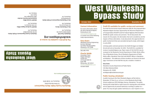 October 2012 Newsletter - West Waukesha Bypass Study