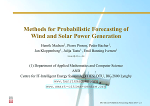 Methods for Probabilistic Forecasting of Wind and Solar Power