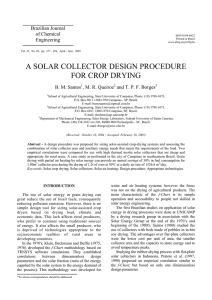 a solar collector design procedure for crop drying