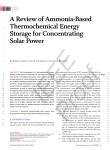 A Review of Ammonia-Based Thermochemical Energy Storage for