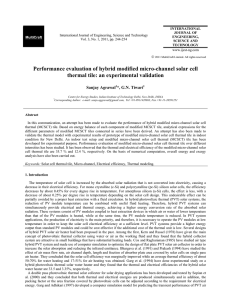 Performance evaluation of hybrid modified micro