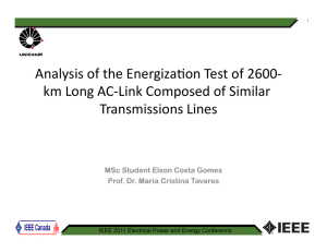 Analysis of the Energizagon Test of 2600-‐ km Long AC