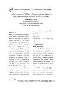 Implementation of TCSC on a Transmission Line Model